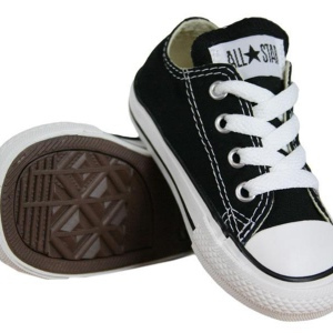 TENIS LONA NEGRO CHOCLO CONVERSE INFANT CLASICO