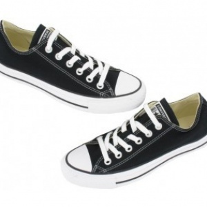 TENIS LONA NEGRO JUNIOR CHOCLO CONVERSE CLASICO