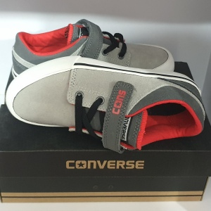 TENIS GRIND OX DOLPHIN/MASON CONVERSE JUNIOR GRIS ROJO CHOCLO